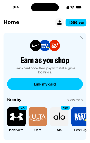 Homecrowd app showing nearby shopping offers