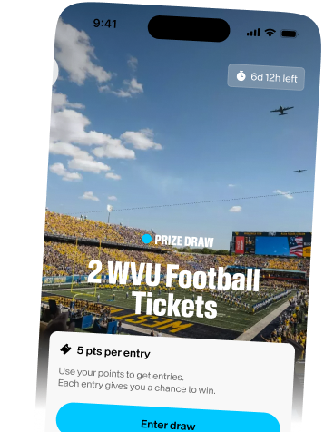 Homecrowd app showing a football ticket reward